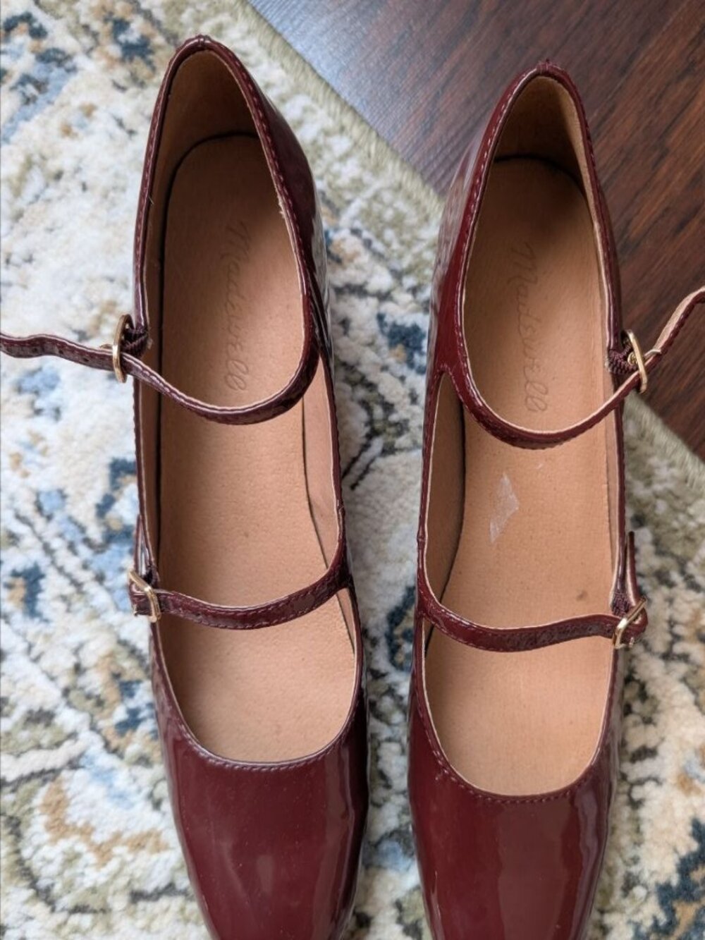 Madewell Nettie Heeled Mary Jane Size 7,5 Burgundy - Picture 7 of 12
